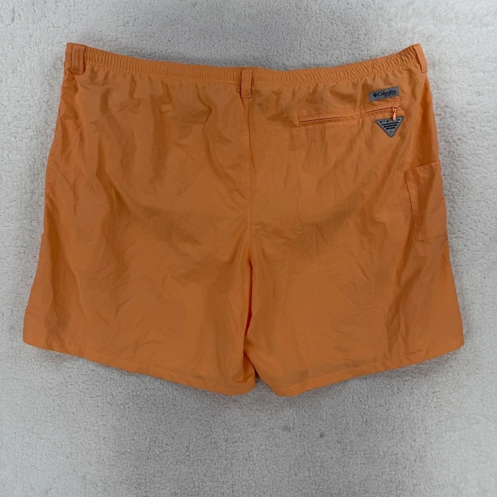 Columbia PFG Swim Shorts Mens 4XL Orange‎ Backcast III UPF 50 Omni-Shade Fishing